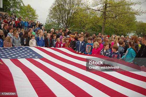 Memorial Event At The American Cementary In The Netherlands Stock Photo - Download Image Now