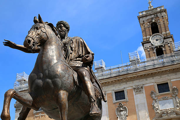 istock Statue Marco Aurelio in Rome, Italy 472602522