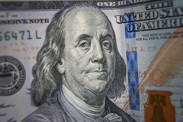 istock Close-up of new hundred dollar bill 472602786