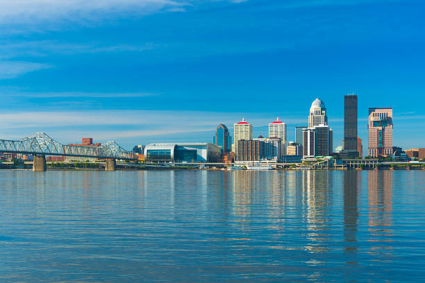 istock Louisville downtown skyline with the Ohio River and a bridge 472605836