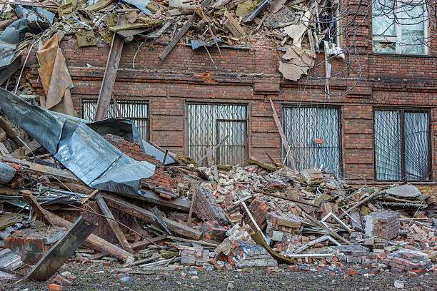 istock ruins of the old brick building 472608756