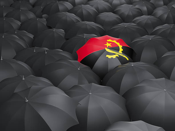 istock Umbrella with flag of angola 472610506