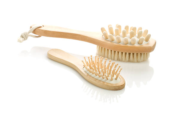 istock wooden hairbrush and brush 472610708