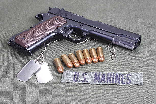 istock background with colt government m1911 472611174