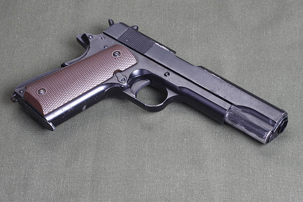 istock background with colt government m1911 472611190