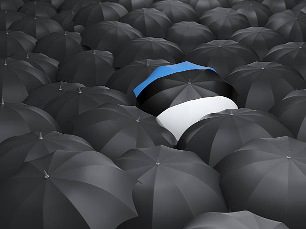 istock Umbrella with flag of estonia 472611536