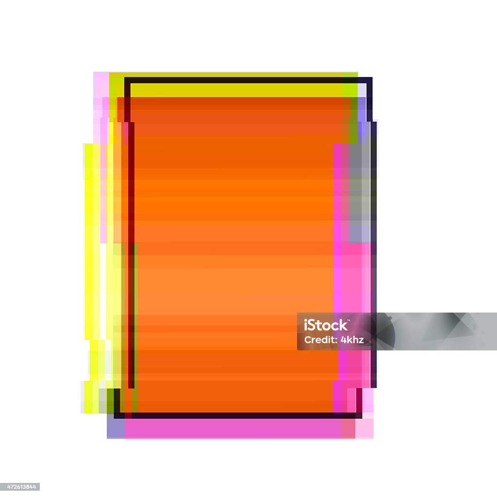 Digital Glitch Rectangle Frame Graphic Art Distorted Shape Background ...