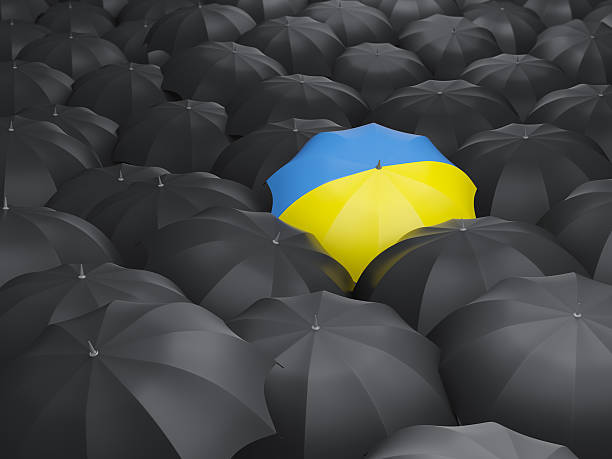 istock Umbrella with flag of ukraine 472618918