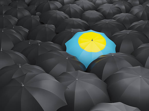 istock Umbrella with flag of palau 472620206