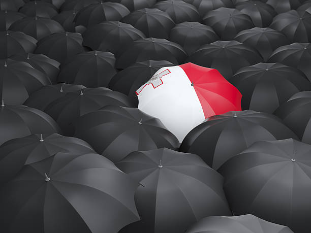 istock Umbrella with flag of malta 472620320