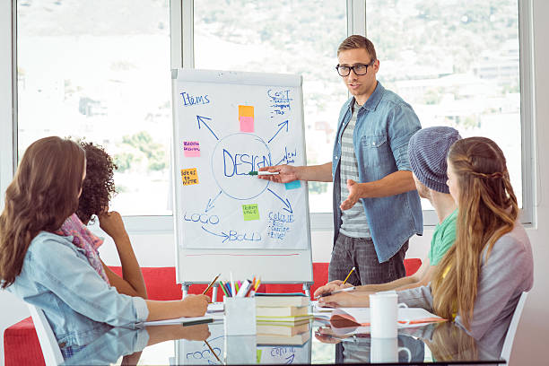 istock Fashion student giving a presentation 472625220