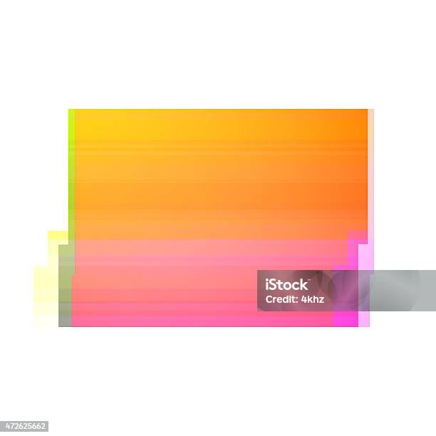 Rectangle Distorted Frame Digital Glitch Red Orange Rectangle Frame Graphic Art Distorted ...