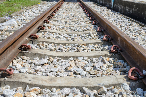 Railway landscapeClose up of joint railway track