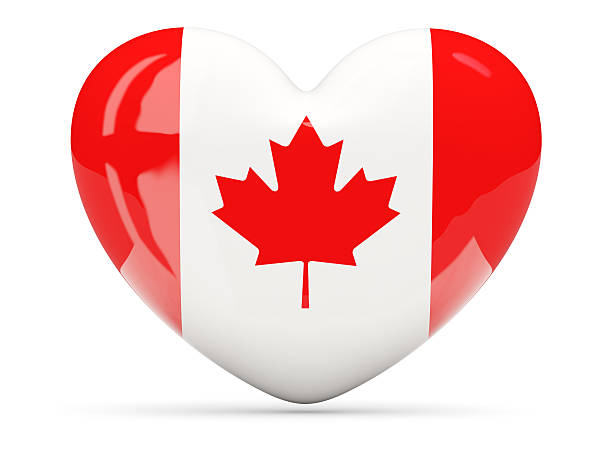 istock Heart shaped icon with flag of canada 472632954