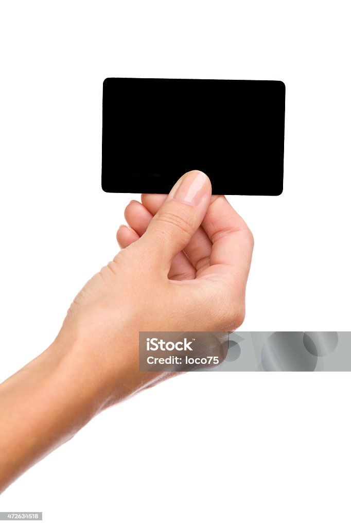 A Black Card In A Womans Hand Stock Photo - Download Image Now - Black  Card, 2015, Adult - iStock