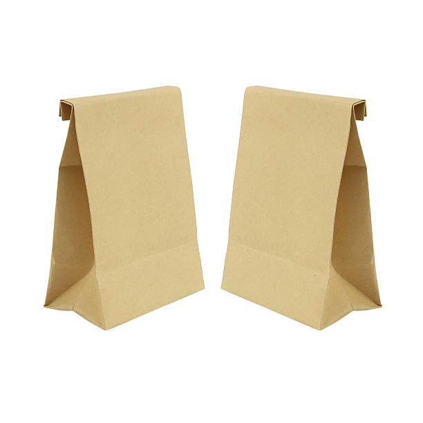 istock Two paper bag isolated on white background 472634980