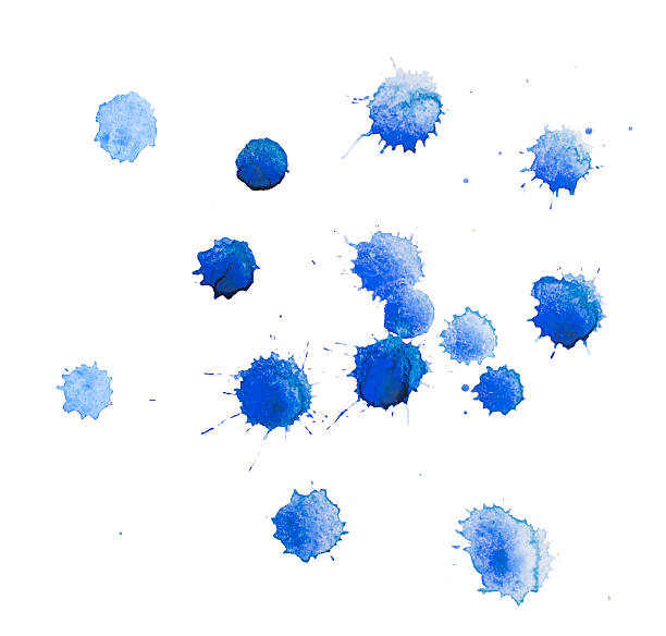istock Abstract watercolor aquarelle hand drawn colorful blue art paint splatter 472635012