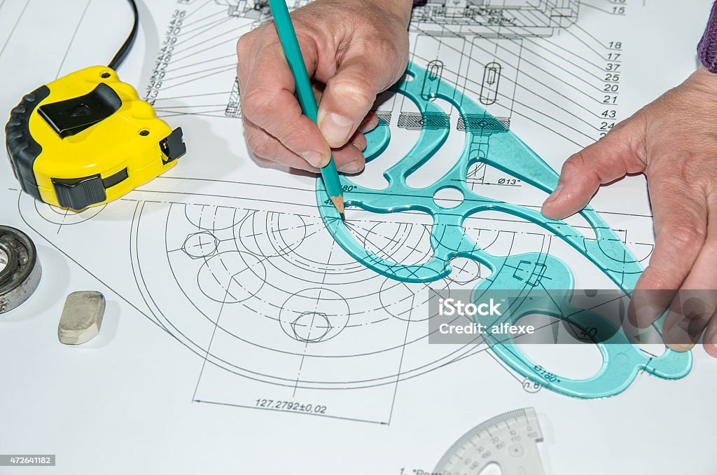 Hand Engineering Draw Engineering Drawings With Hands Drawing Project By Pencil On Paper ...