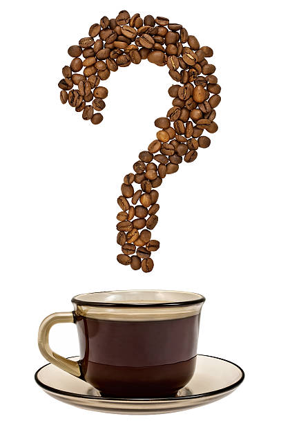 istock Question mark of coffee beans with cup 472642578