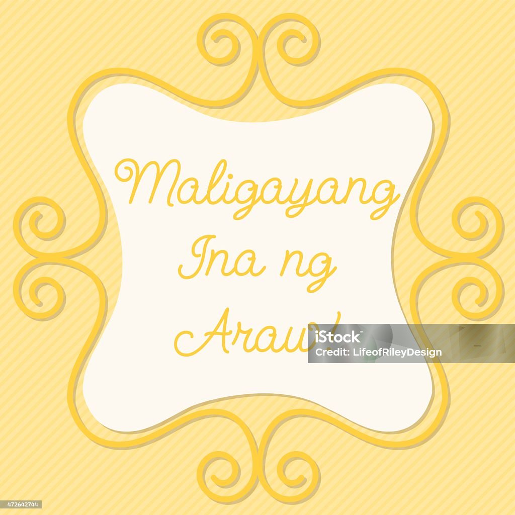 Tagalog doodle frame card in vector format. 2015 stock vector