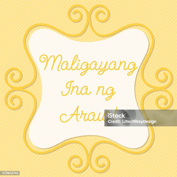 Tagalog Doodle Frame Card In Vector Format Stock Illustration - Download Image Now - 2015, Adult, Banner - Sign