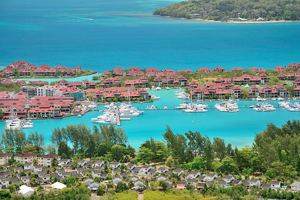 istock Mahe, Seychelles. Luxury residency and marina. 472646854