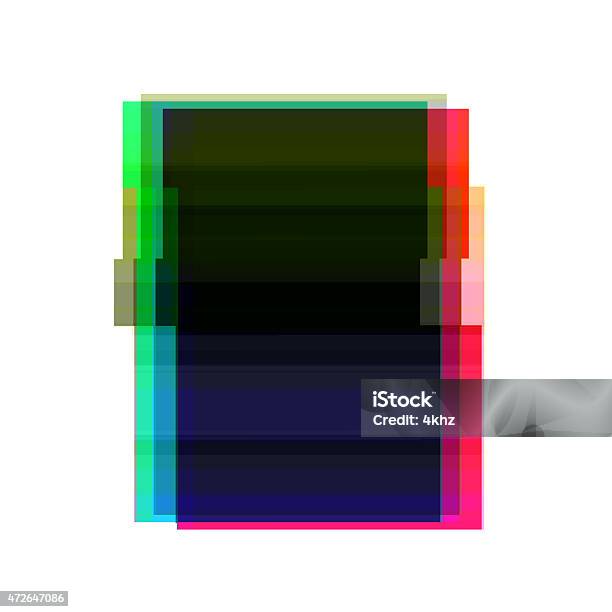 Red Frame Distorted Digital Glitch Red Green Rectangle Frame Graphic Art Distorted ...