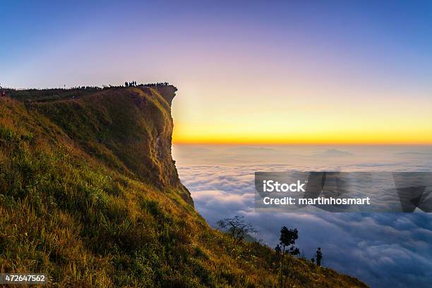 Sunrise At Phu Chi Fah Stock Photo - Download Image Now - 2015, Atmospheric Mood, Beauty In Nature