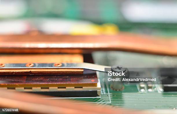 Mounting Radiator For Cpu Stock Photo - Download Image Now - 2015, Boarding, Bus