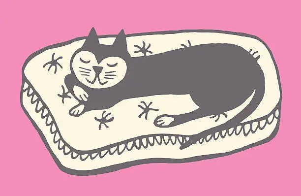 Vector illustration of Cat Napping