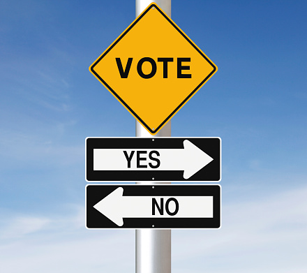Modified road signs on election or referendum
