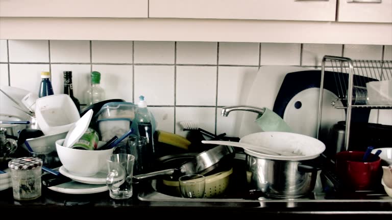 Kitchen and dirty dishes