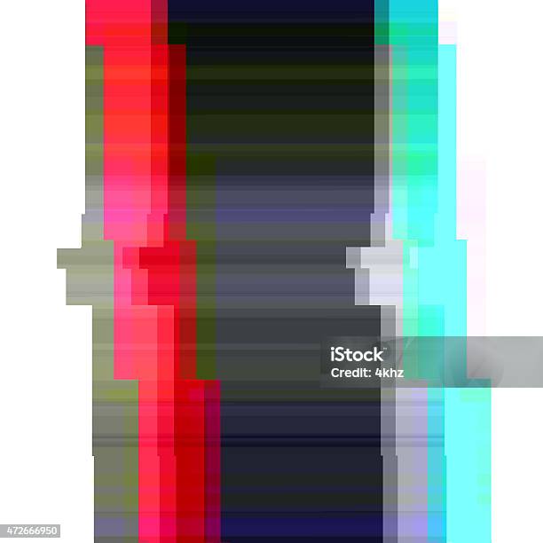Red Frame Distorted Digital Glitch Red Blue Border Graphic Art Distorted Frame Background ...