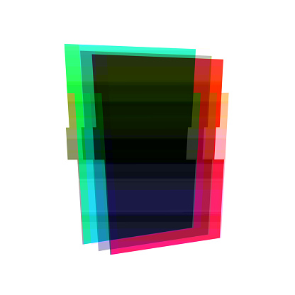 Red Frame Distorted Digital Glitch Red Green Rectangle Frame Graphic Art Distorted ...