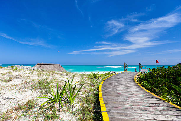Beautiful white sand beach and Caribbean sea