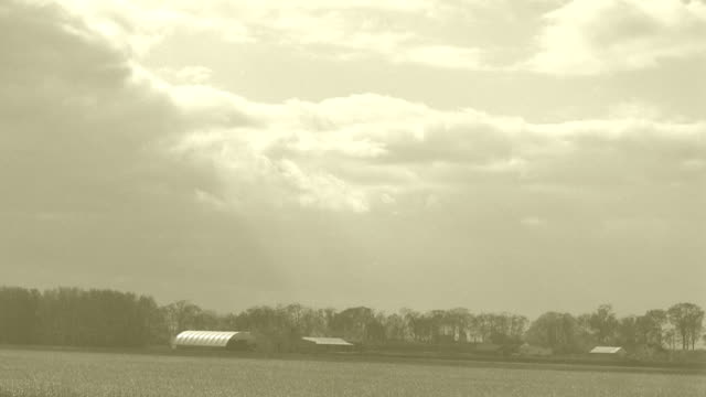 Rural Time Lapse of Past(Sepia) to Present(Color)
