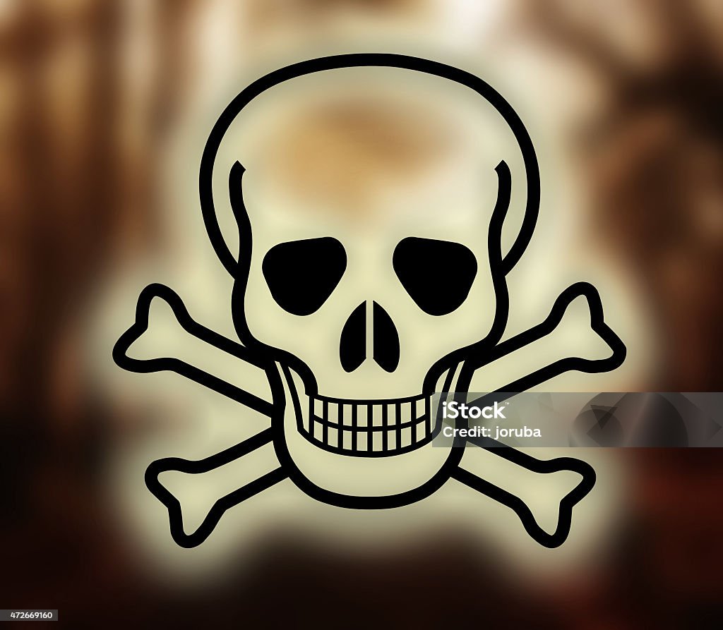 Skull and crossbones symbol of danger Evil Stock Photo