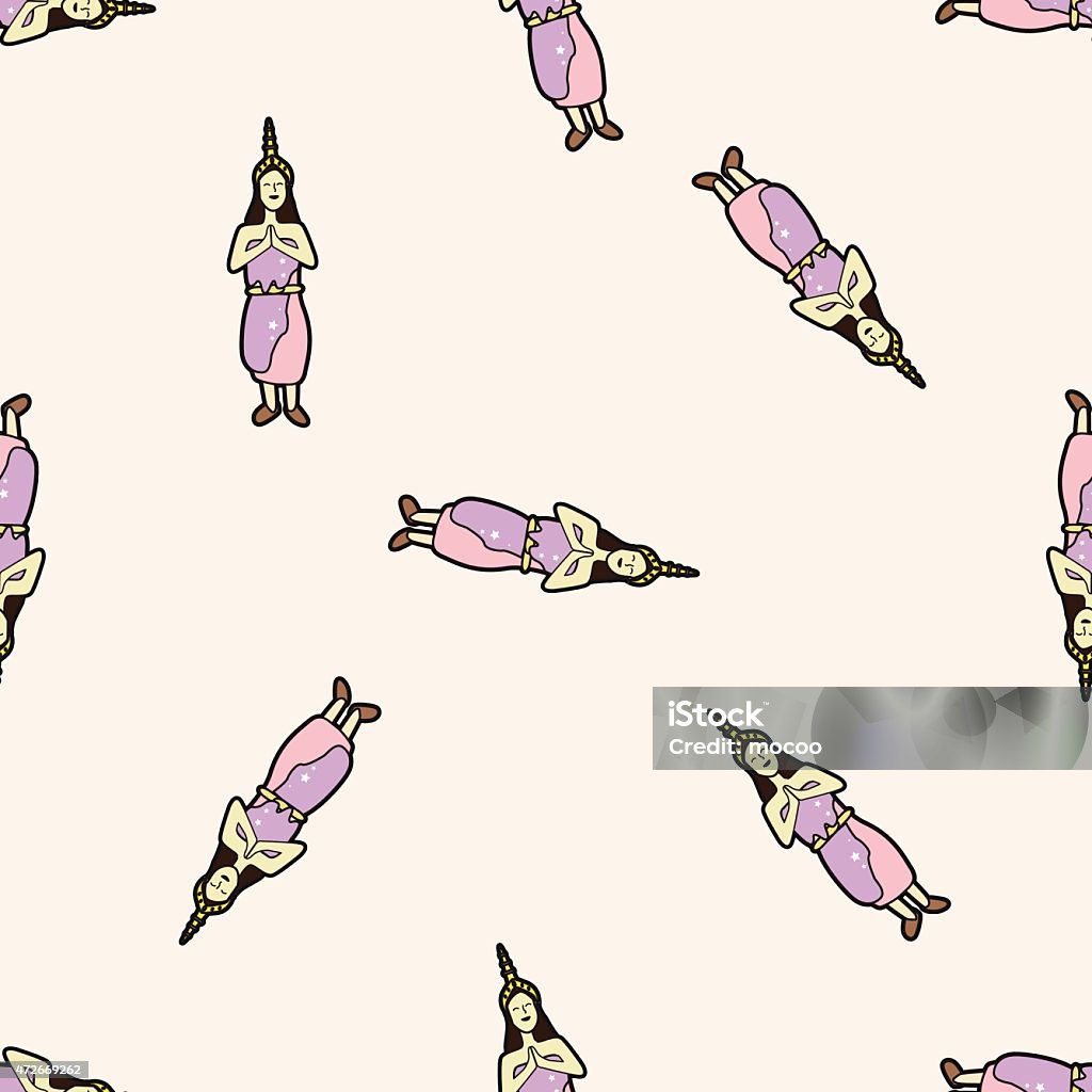 People Character Cartoon Seamless Pattern Background Stock Illustration ...