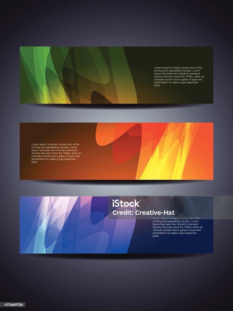 Nice Simple Header Design Beautiful Colorful Header Designs Stock Illustration - Download Image ...