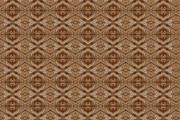 istock Carved wood wall close 472674276