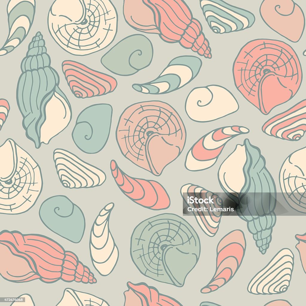Sea Shells Inner Design Vector Vector Sea Shells Seamless Pattern Stock Illustration - Download Image ...
