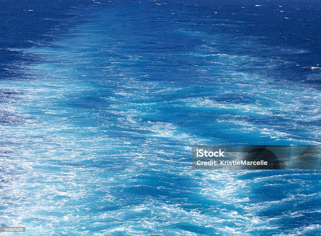 Ship Wake The wake of a ship in the Aegean Sea. 2015 Stock Photo