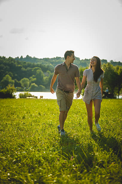 istock Happy young couple on a picnic 472676952