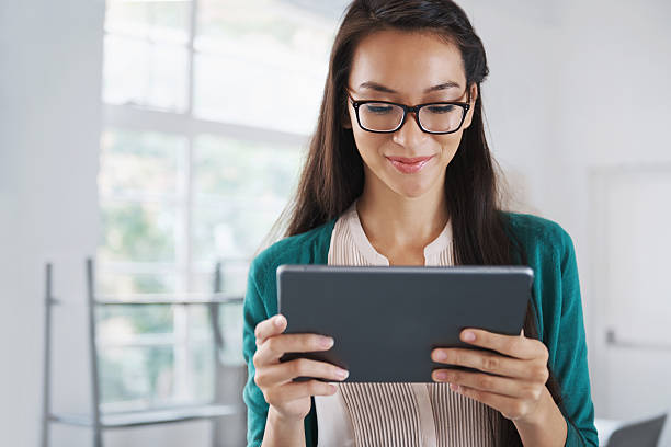 istock She loves working on her new tablet 472677780