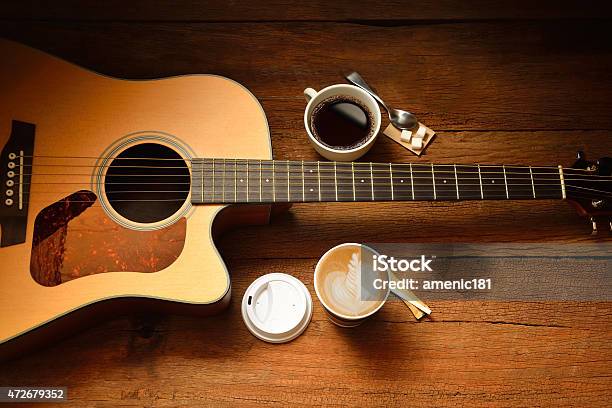 Cups Of Coffee Stock Photo - Download Image Now - Coffee - Drink, Guitar, 2015