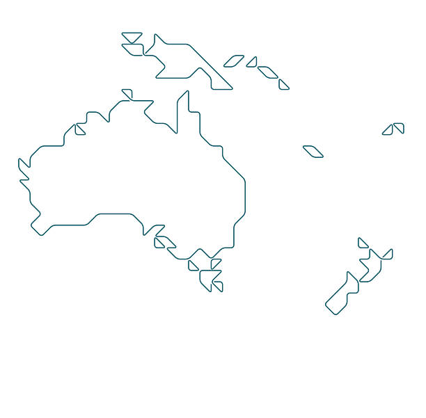Oceania vector art illustration