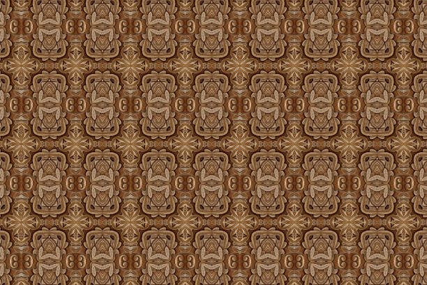 istock Carved wood wall close 472681166