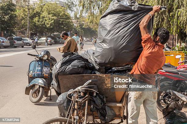 Garabage Collection Image Garbage Collection Stock Photo - Download Image Now - Delhi, Sanitation ...