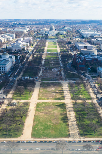 Washington DC, United States of America – December 10 2014: The row that the Capitol Building is located on.