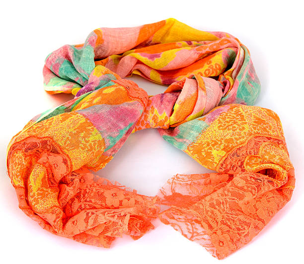 istock Colorful indian scarf isolated 472684090